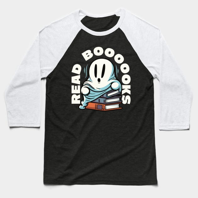 Ghost reading books Baseball T-Shirt by elaissiiliass